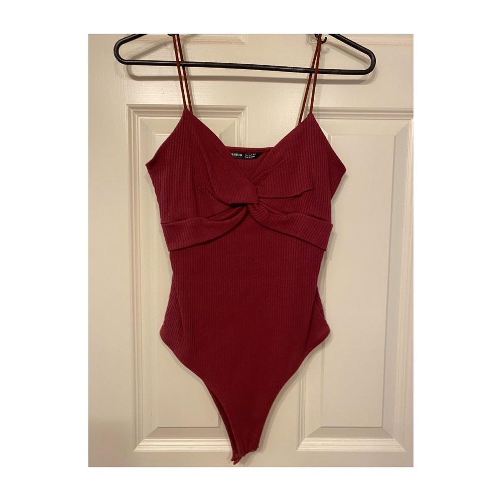 maroon bodysuit